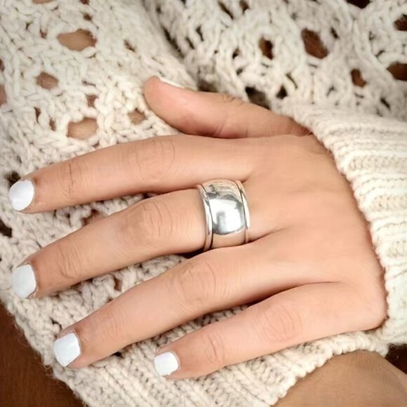 Boho Domed Ring with Bands Funky and Chunky #766 - Picture 5 of 5